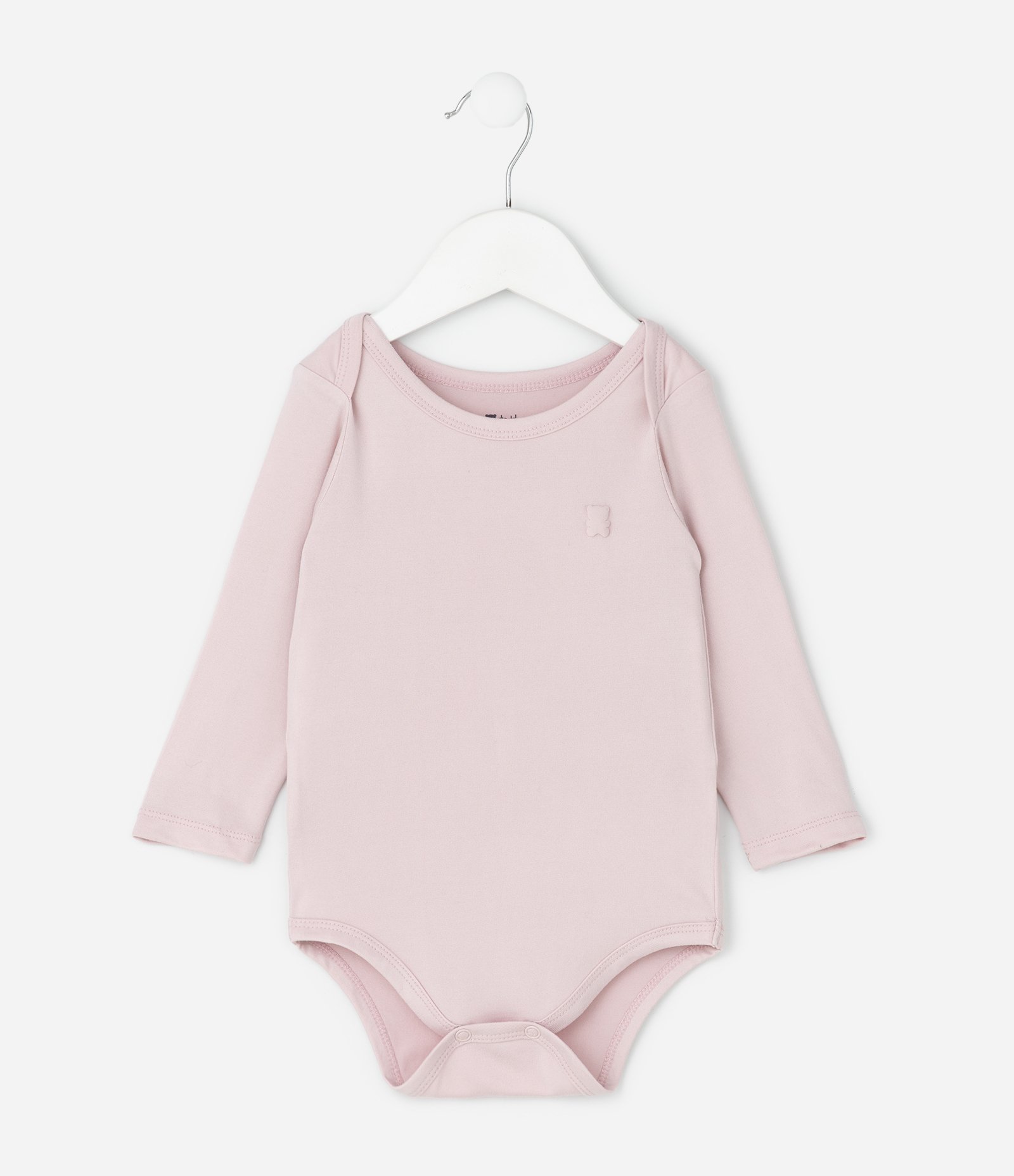 Conjunto Infantil Térmico com Body Manga Longa e Calça – Tam RN a 24 Meses Rosa Claro 2