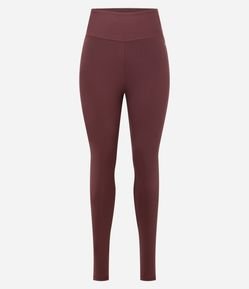 Calça Legging Esportiva em Microfibra com Bolso nas Costas