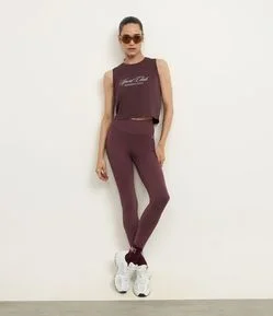Calça Legging Esportiva em Microfibra com Bolso nas Costas