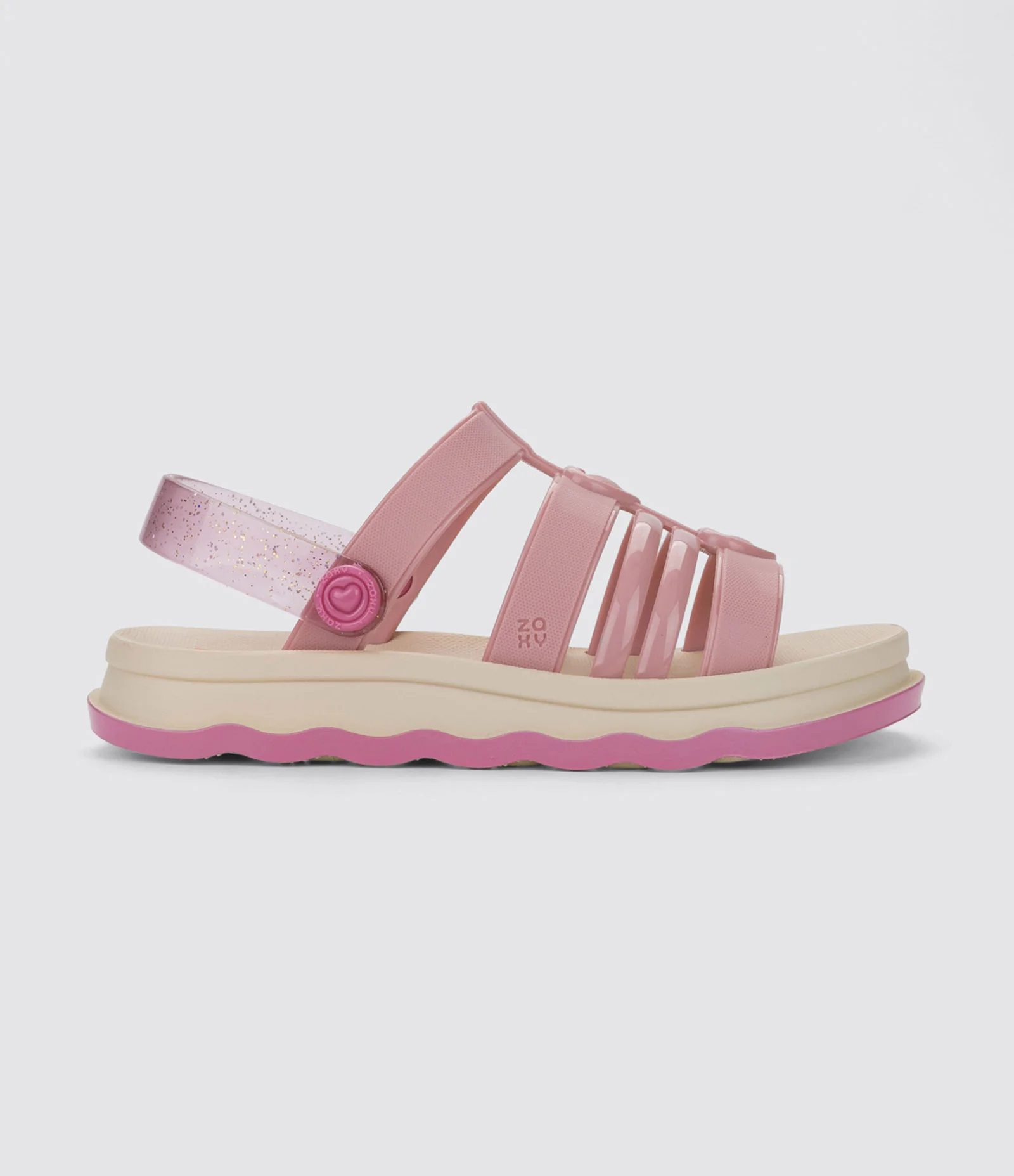 Sandália Infantil com Corações Zaxy - Tam 26 ao 34 Rosa 2