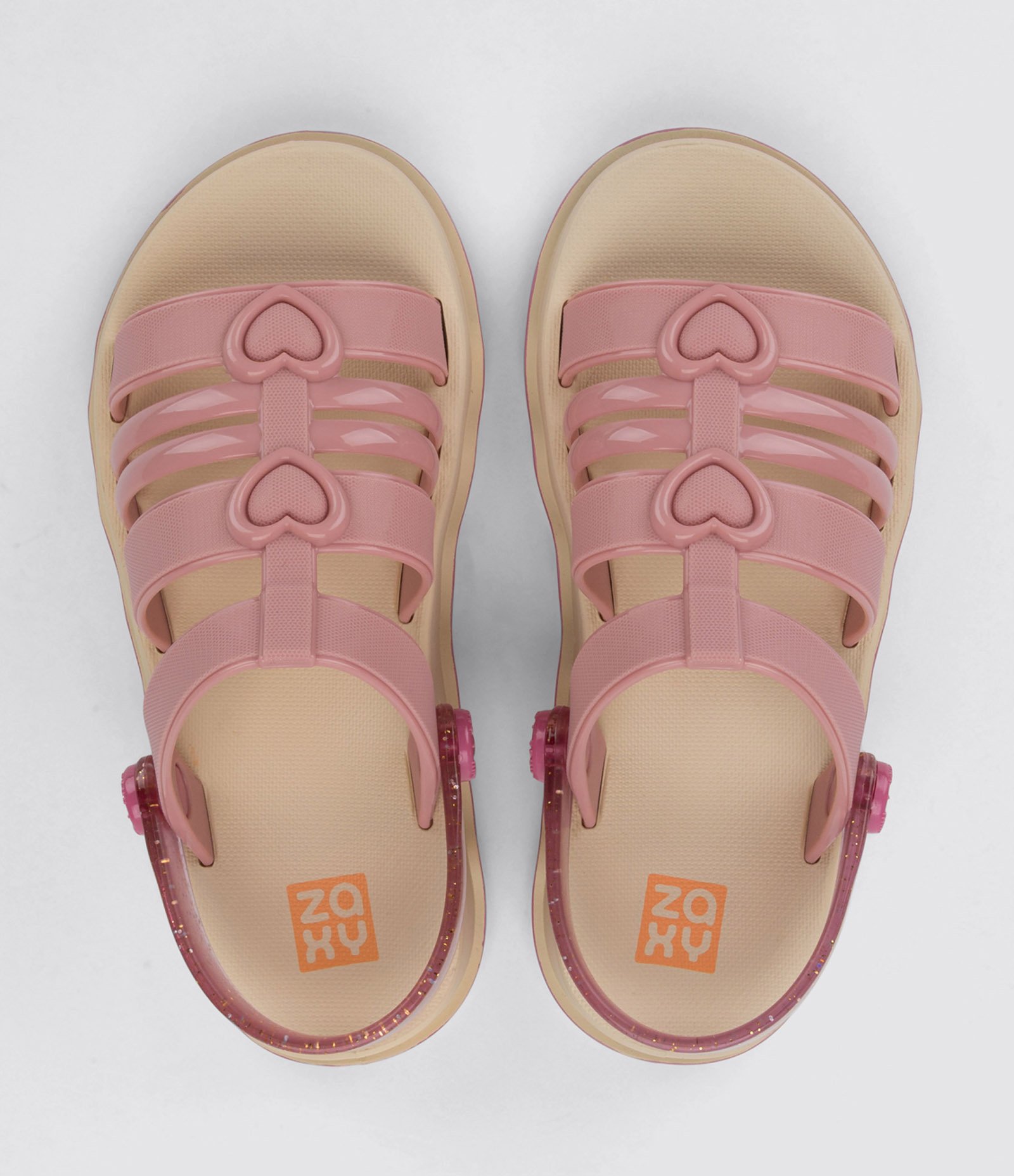 Sandália Infantil com Corações Zaxy - Tam 26 ao 34 Rosa 3
