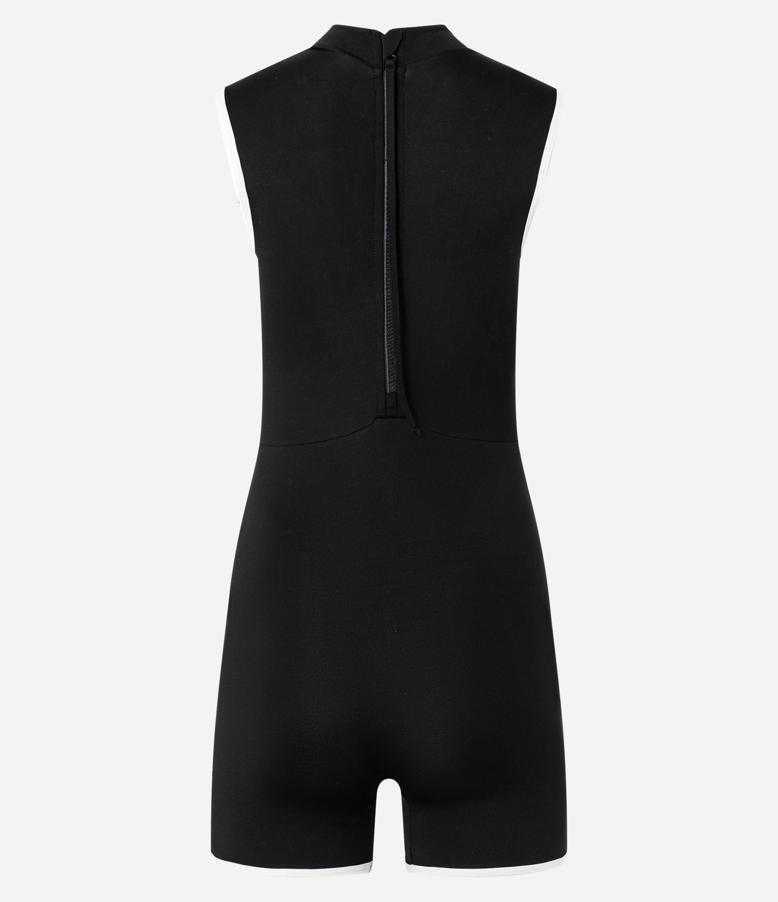 Macaquinho Esportivo sem Manga com Zíper Traseiro Alongado Preto 11