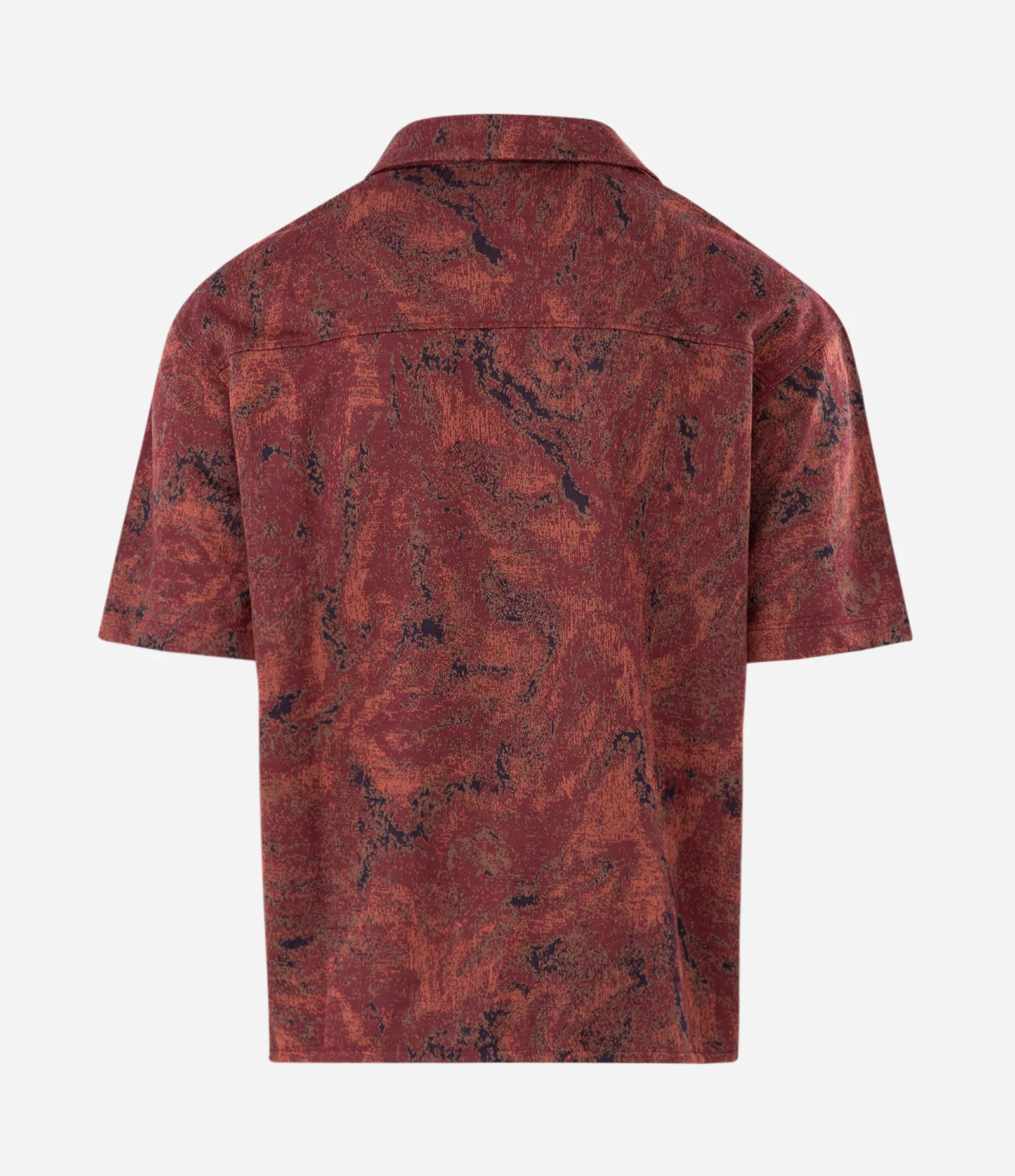 Camisa Jacquard Camuflado em Tapeçaria Vermelho 2