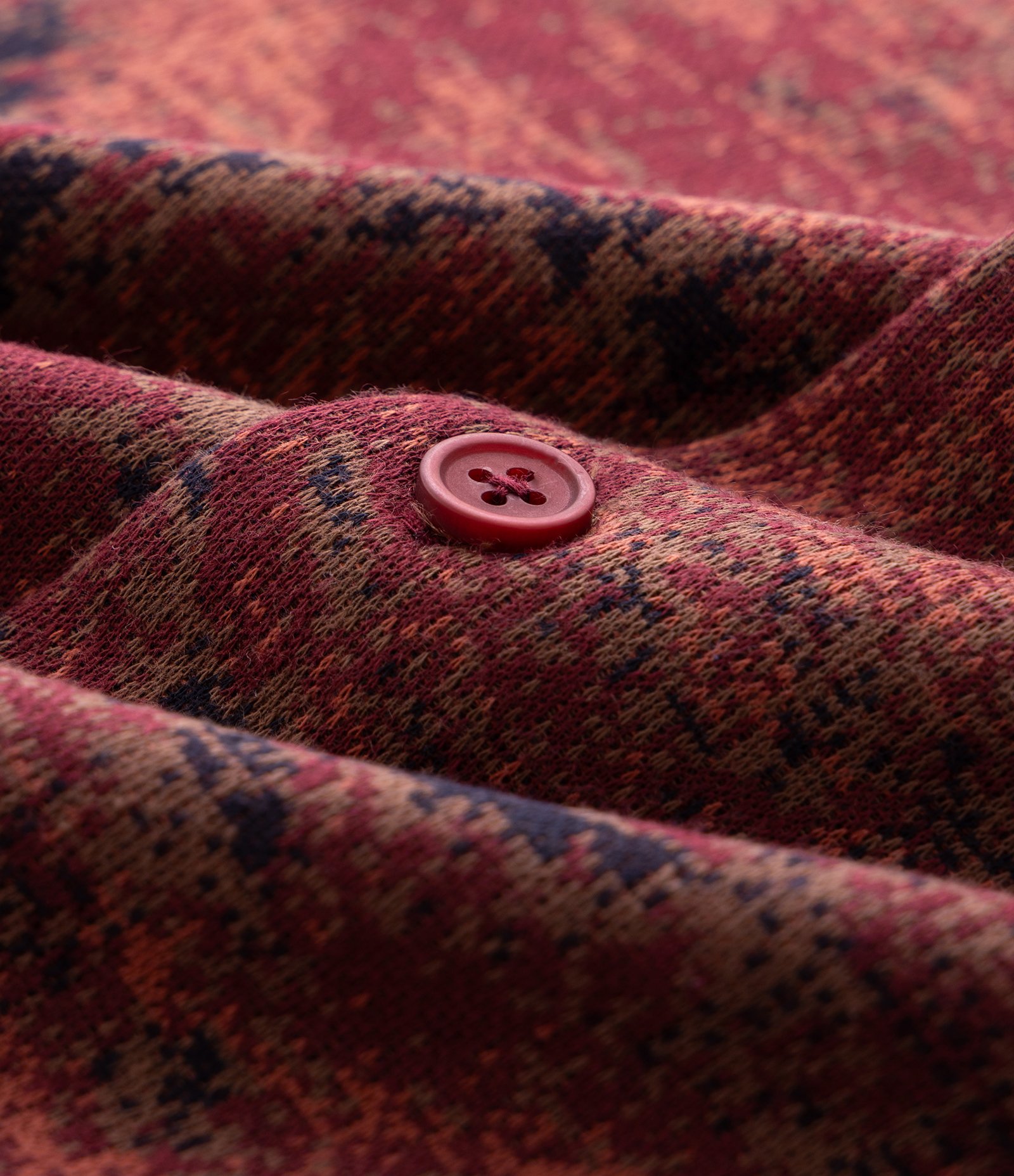 Camisa Jacquard Camuflado em Tapeçaria Vermelho 3