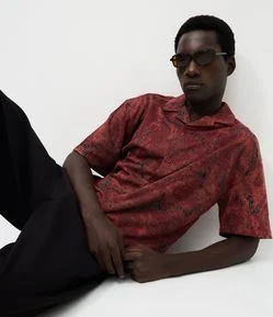 Camisa Jacquard Camuflado em Tapeçaria