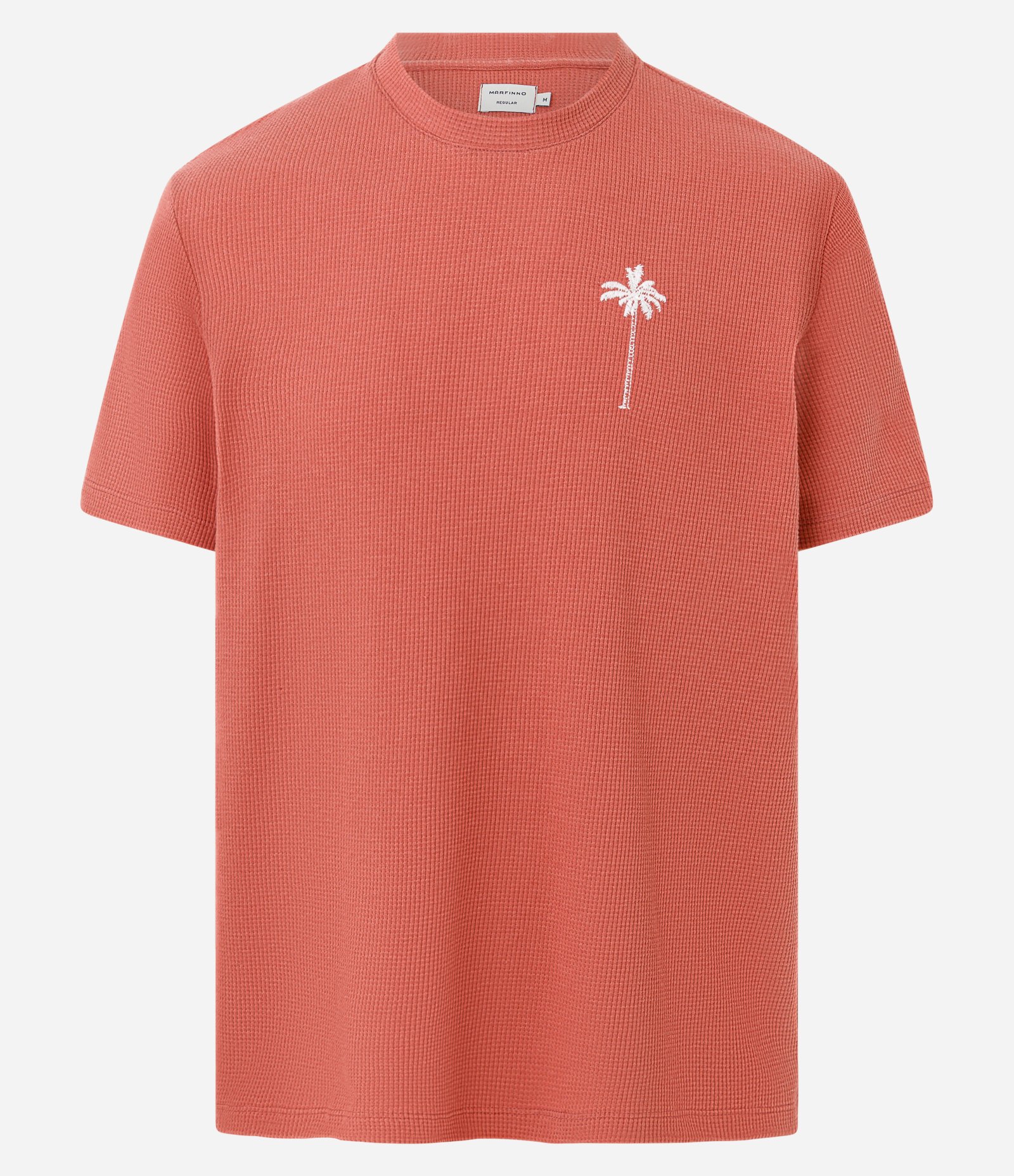 Camiseta Regular em Algodão com Textura e Bordado Vintage Forest Vermelho 6