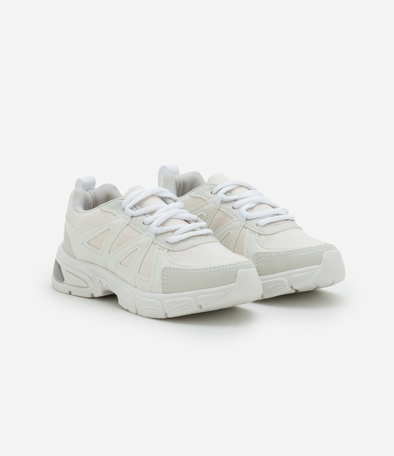 Tênis Infantil em PU com Recortes e Texturas - Tam 28 ao 34 Cinza 1