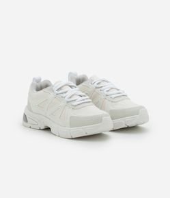 Tênis Infantil em PU com Recortes e Texturas - Tam 28 ao 34