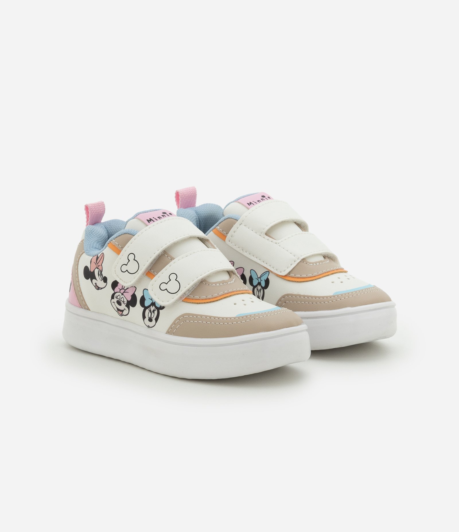 Tênis Infantil em PU Minnie Mouse - Tam 20 ao 27 Off White 2