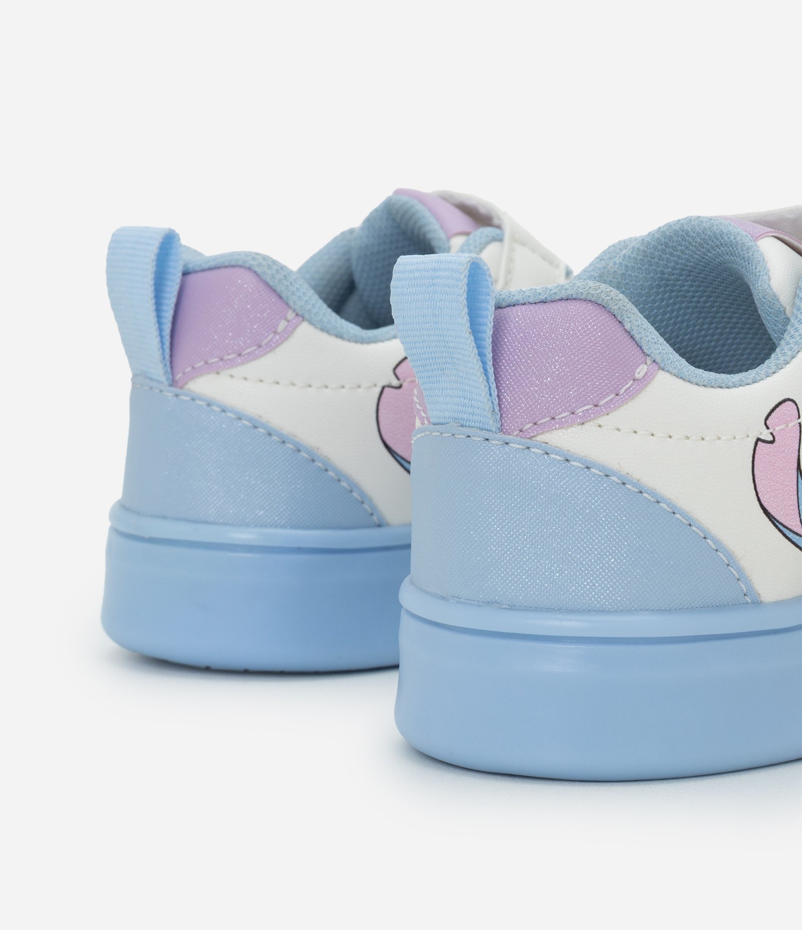 Tênis Infantil em PU com Sola Led Stitch - Tam 20 ao 27 Off White 6