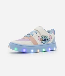 Tênis Infantil em PU com Sola Led Stitch - Tam 20 ao 27