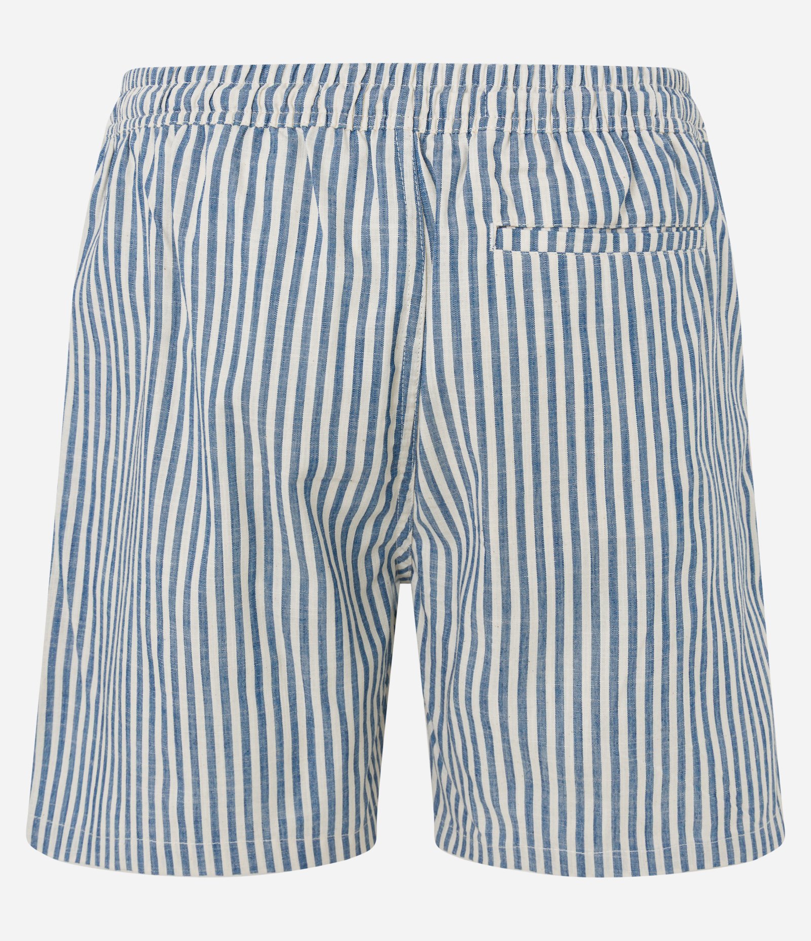 Bermuda em Sarja com Cós Elástico e Listras Vintage Indigo 2