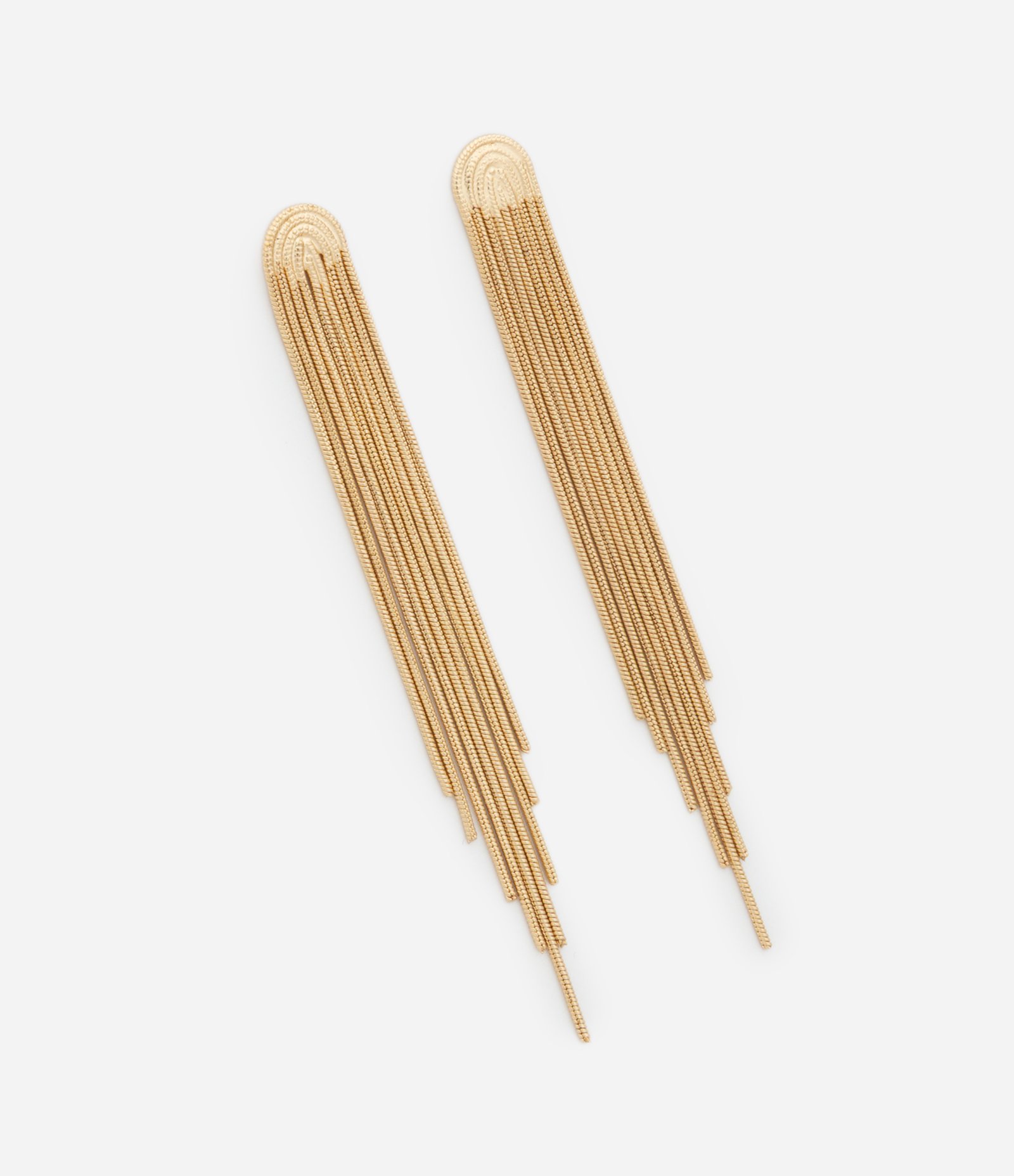 Brinco Fio com Correntinhas Delicadas Dourado 1