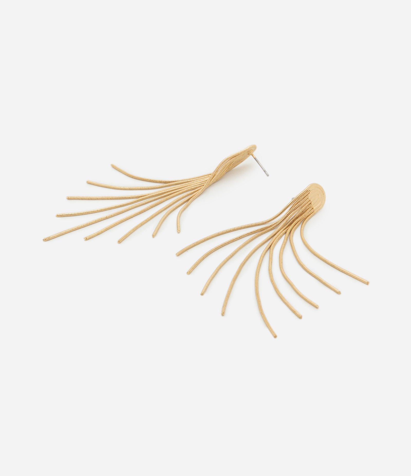 Brinco Fio com Correntinhas Delicadas Dourado 2