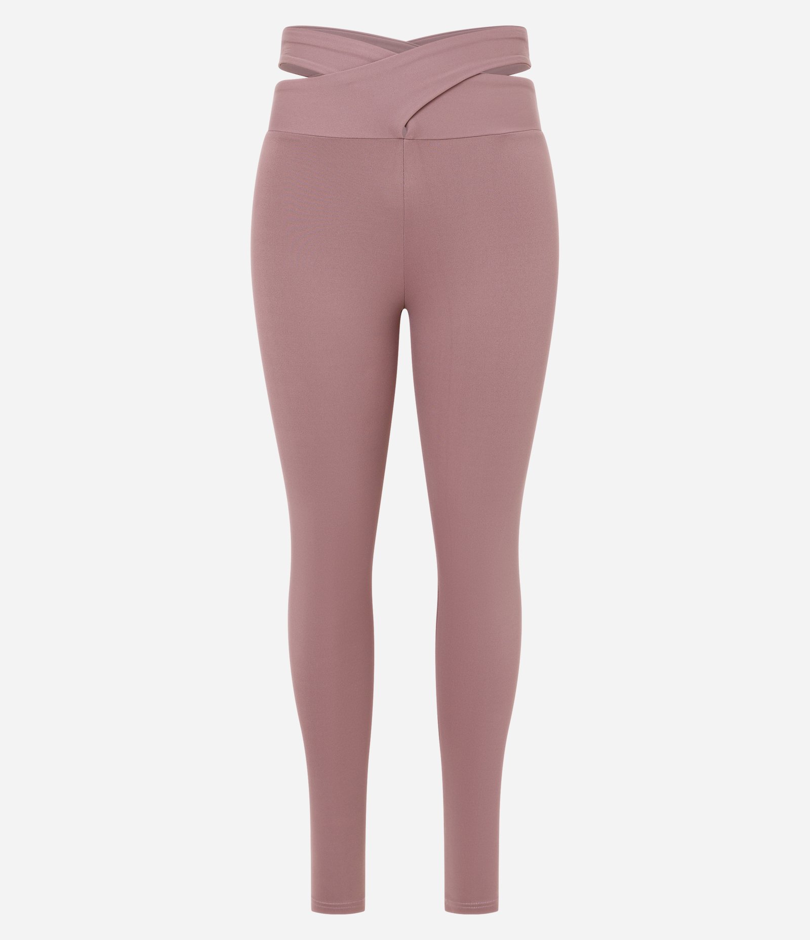 Calça Legging Esportiva em Microfibra com Cós Transpassado Roxo 1