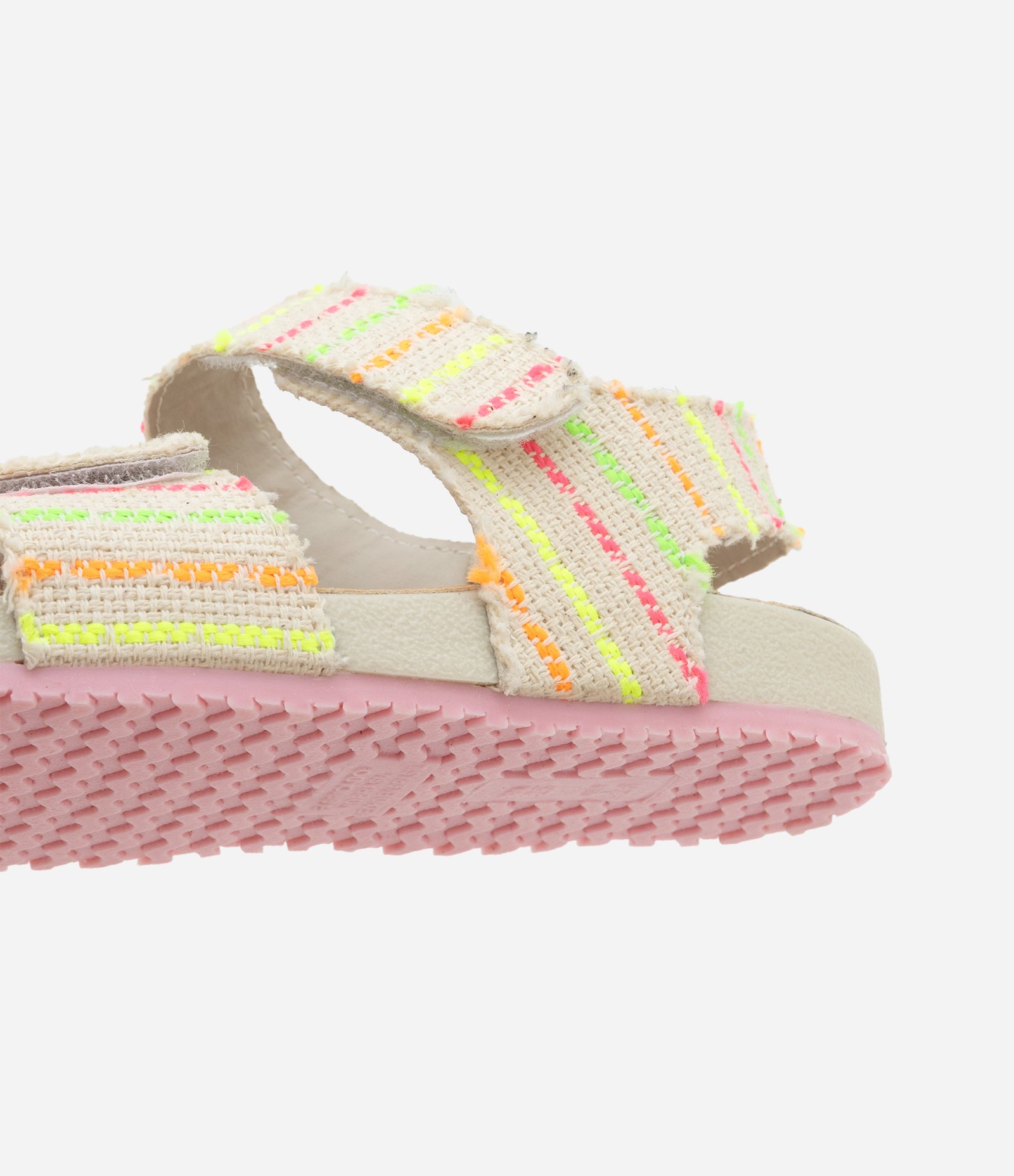 Sandália Infantil em Tweed com Tiras de Velcro - Tam 20 ao 27 Amarelo 3