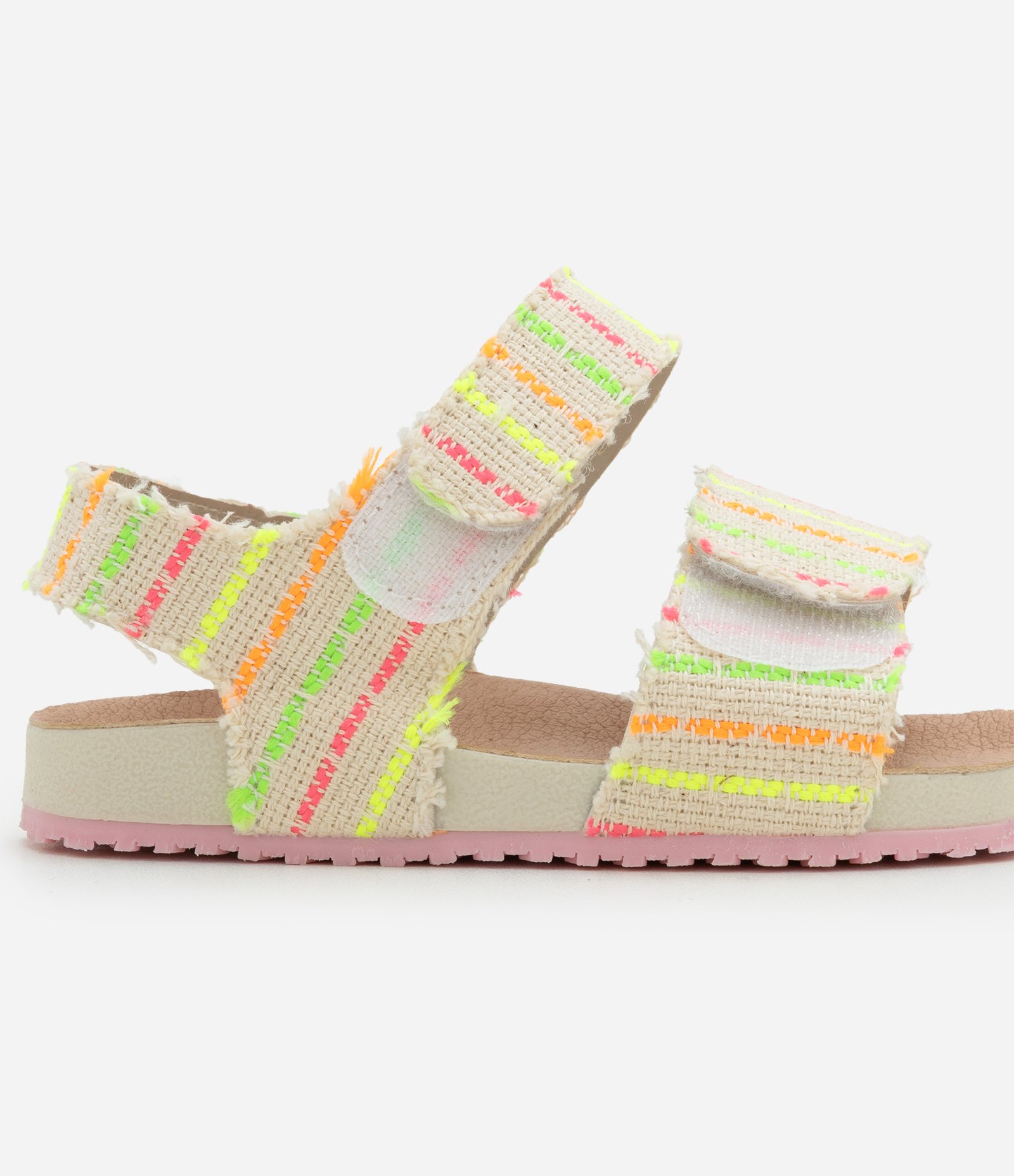 Sandália Infantil em Tweed com Tiras de Velcro - Tam 20 ao 27 Amarelo 5