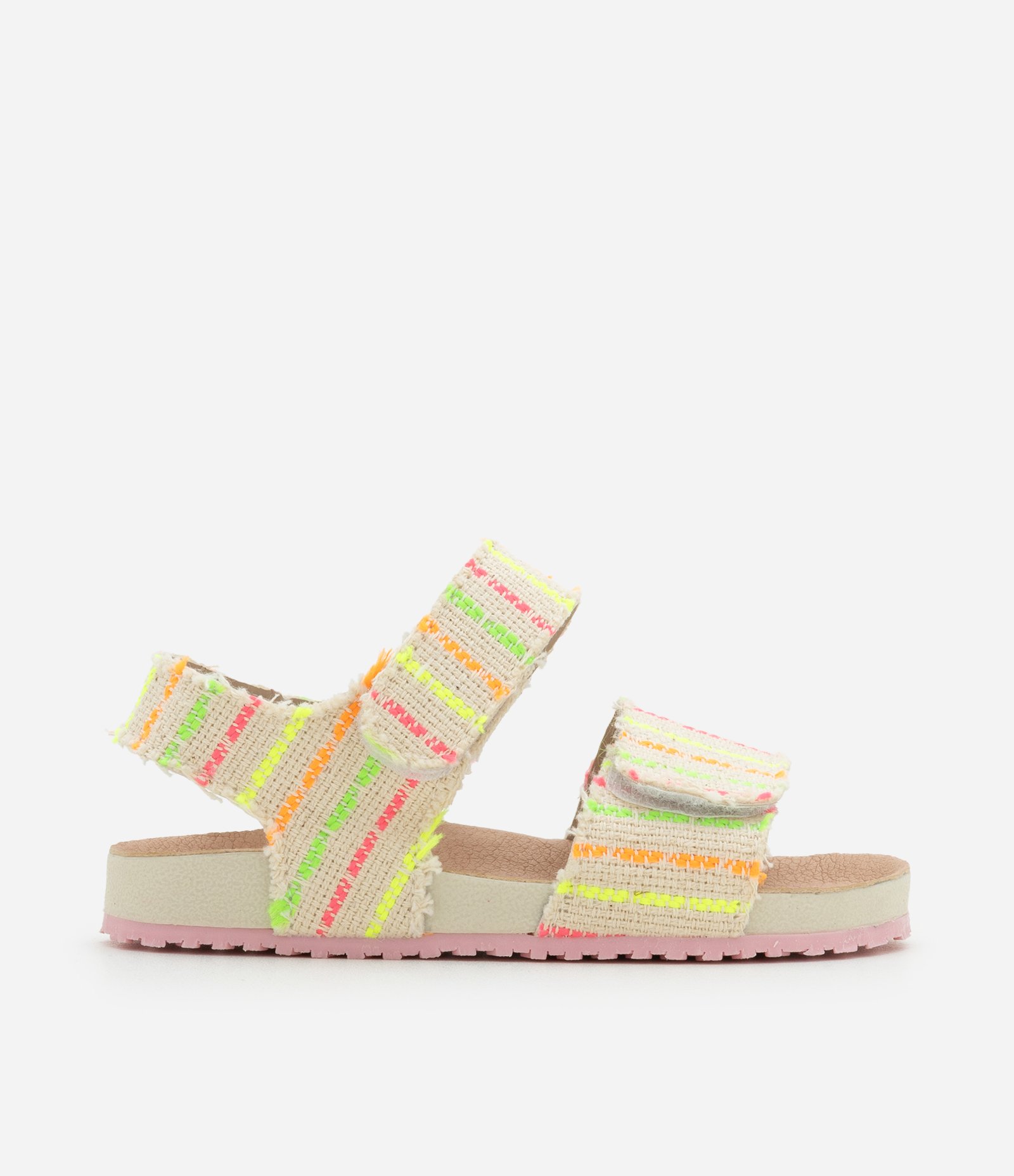 Sandália Infantil em Tweed com Tiras de Velcro - Tam 20 ao 27 Amarelo 6