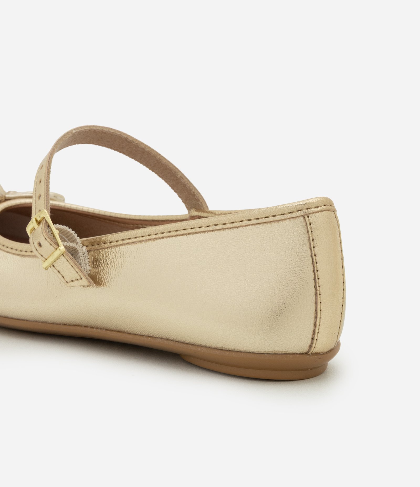 Sapatilha Infantil com Laço Aplicado Molekinha - Tam 25 ao 34 Dourado 4