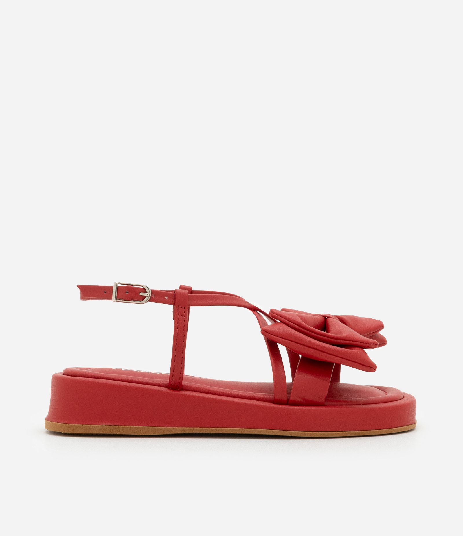 Sandália Flatform Infantil com Lacinho - Tam 29 ao 35 Vermelho 2