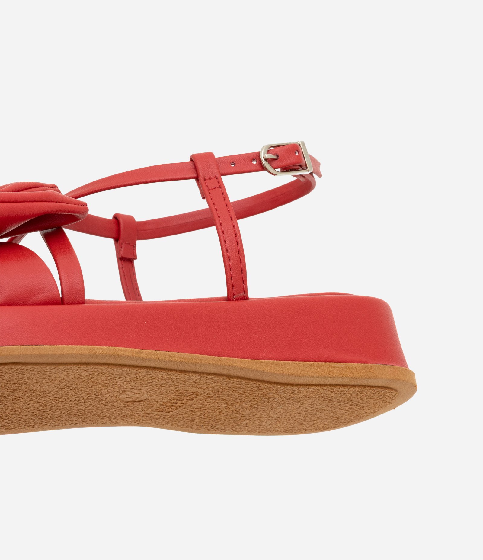 Sandália Flatform Infantil com Lacinho - Tam 29 ao 35 Vermelho 3