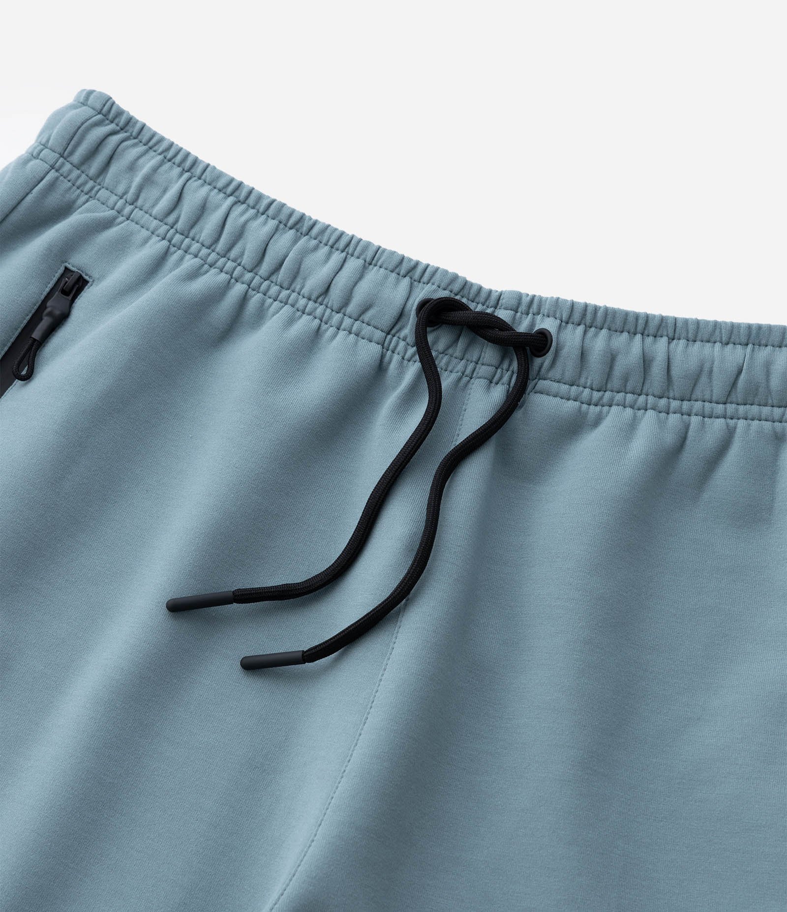 Bermuda Esportiva em Moletom Tecnológico com Cós Elástico e Zíper no Bolso Azul Chumbo 7