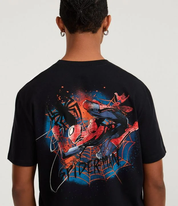 Camiseta Comfort T-Shirt em Meia Malha com Estampa  Spider Man