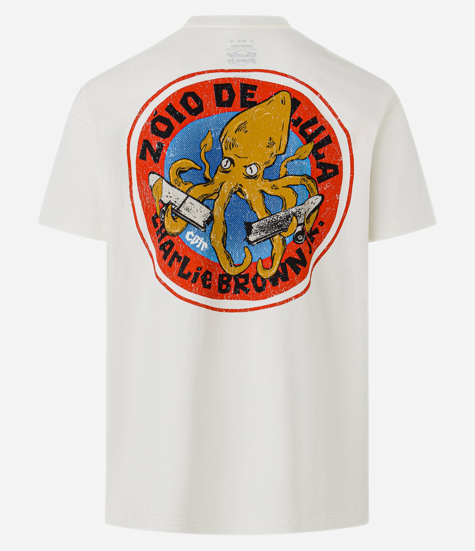 Camiseta Comfort em algodão com Estampa Charlie Brown jr Branco 7