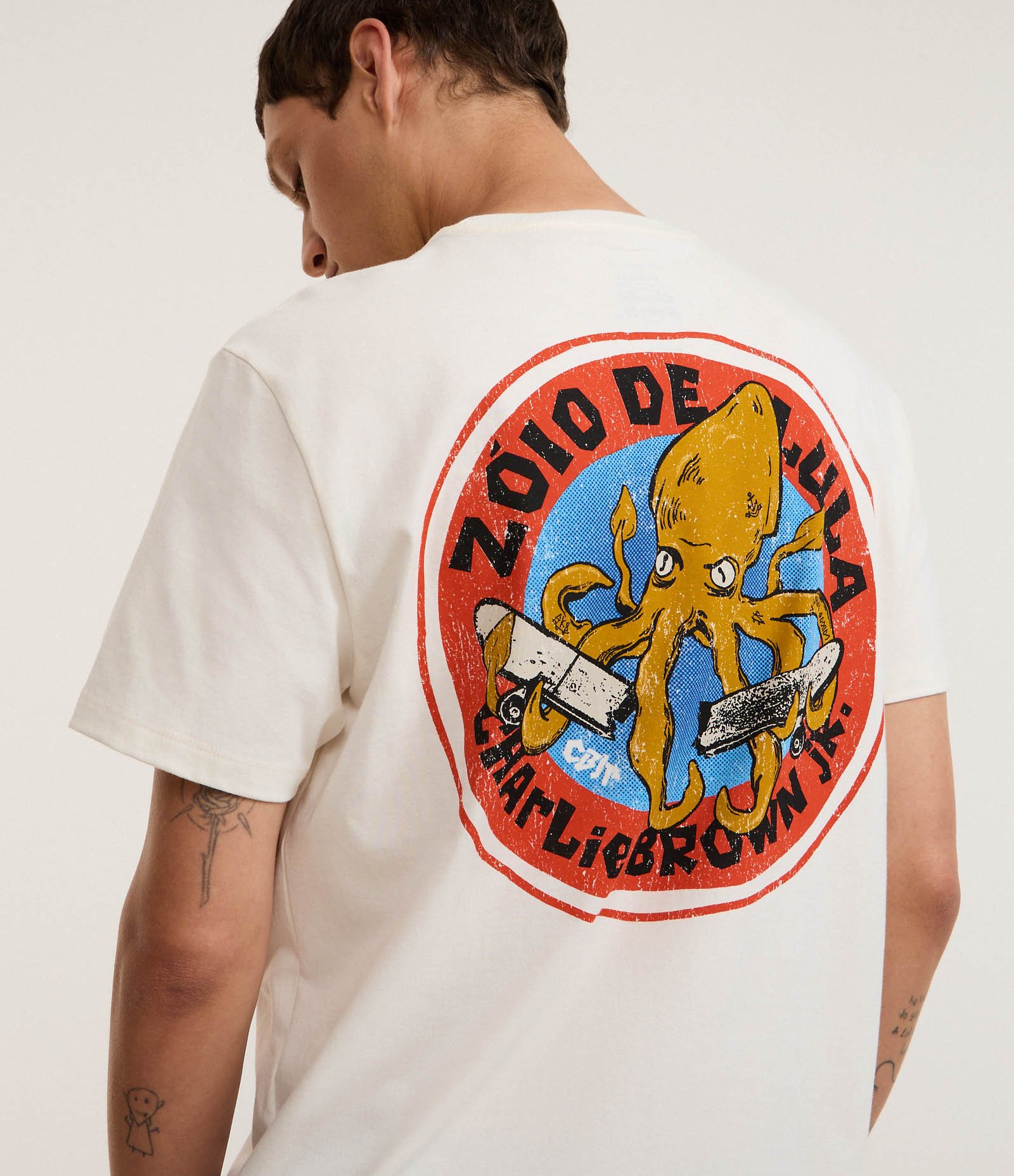 Camiseta Comfort em algodão com Estampa Charlie Brown jr Branco 1