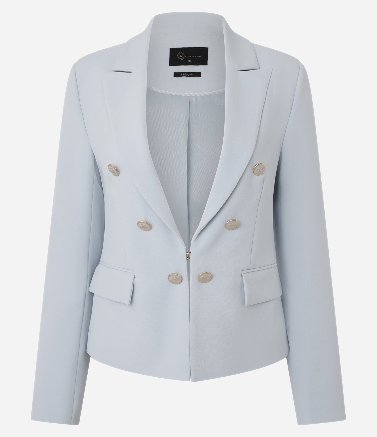 Blazer Slim Alfaiatado com Botões Diferenciados Gelo 5