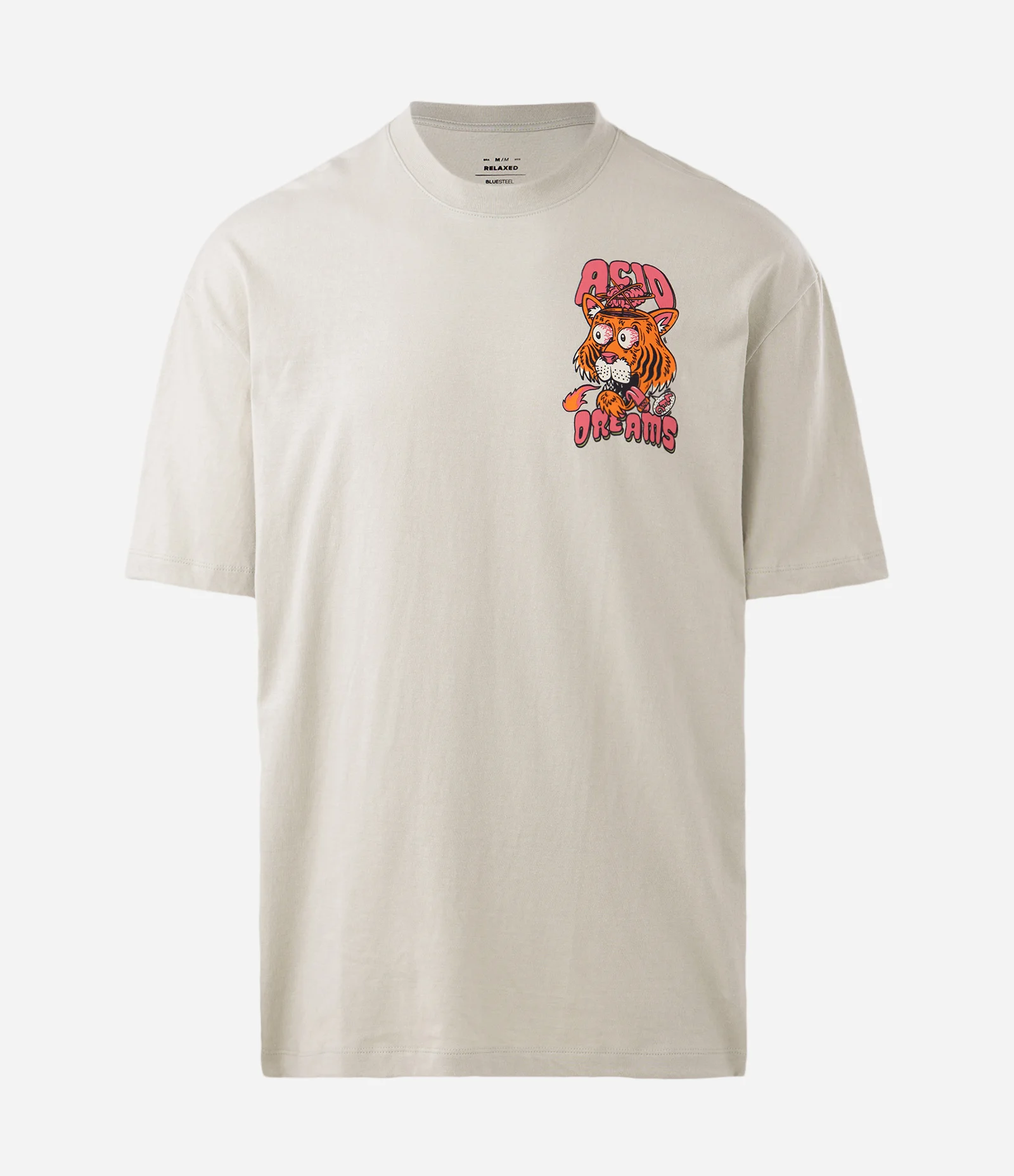 Camiseta Relaxed em Algodão com Estampa Tigre Acid Dreams Verde Sage 5