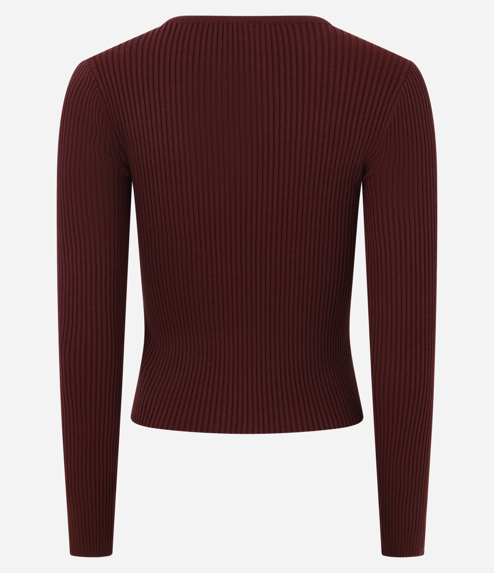 Cardigan em Tricô com Zíper Duplo e Gola Redonda Vermelho 6