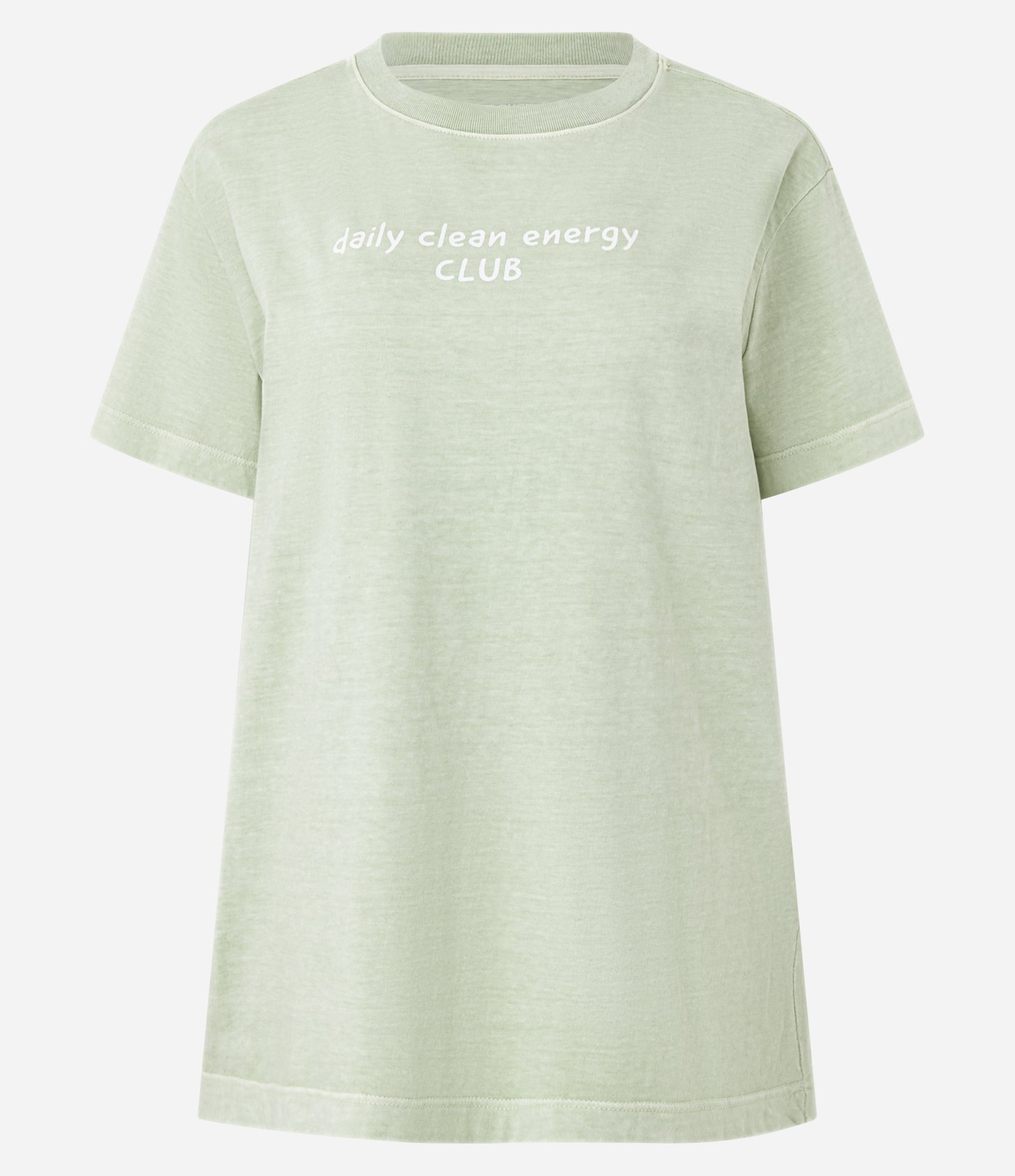 Camiseta Oversized em Algodão Efeito Lavado com Estampa Lettering Matcha Cinza 5