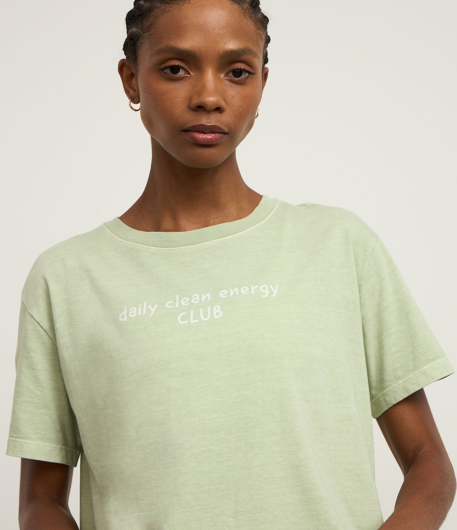 Camiseta Oversized em Algodão Efeito Lavado com Estampa Lettering Matcha Cinza 4