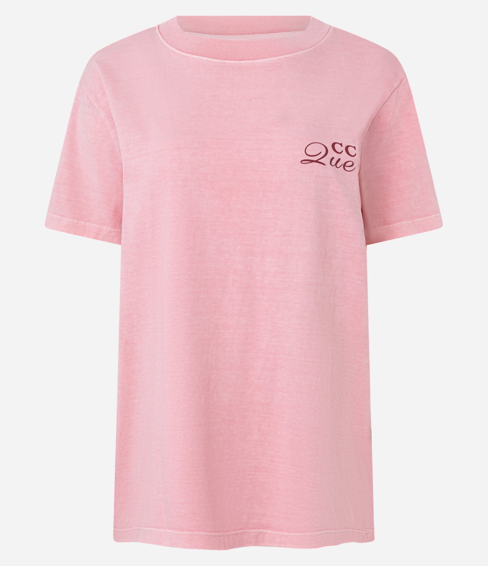 Camiseta Oversized Esportiva com Estampa Frente e Costas Core Queen Rosa Estonado 1