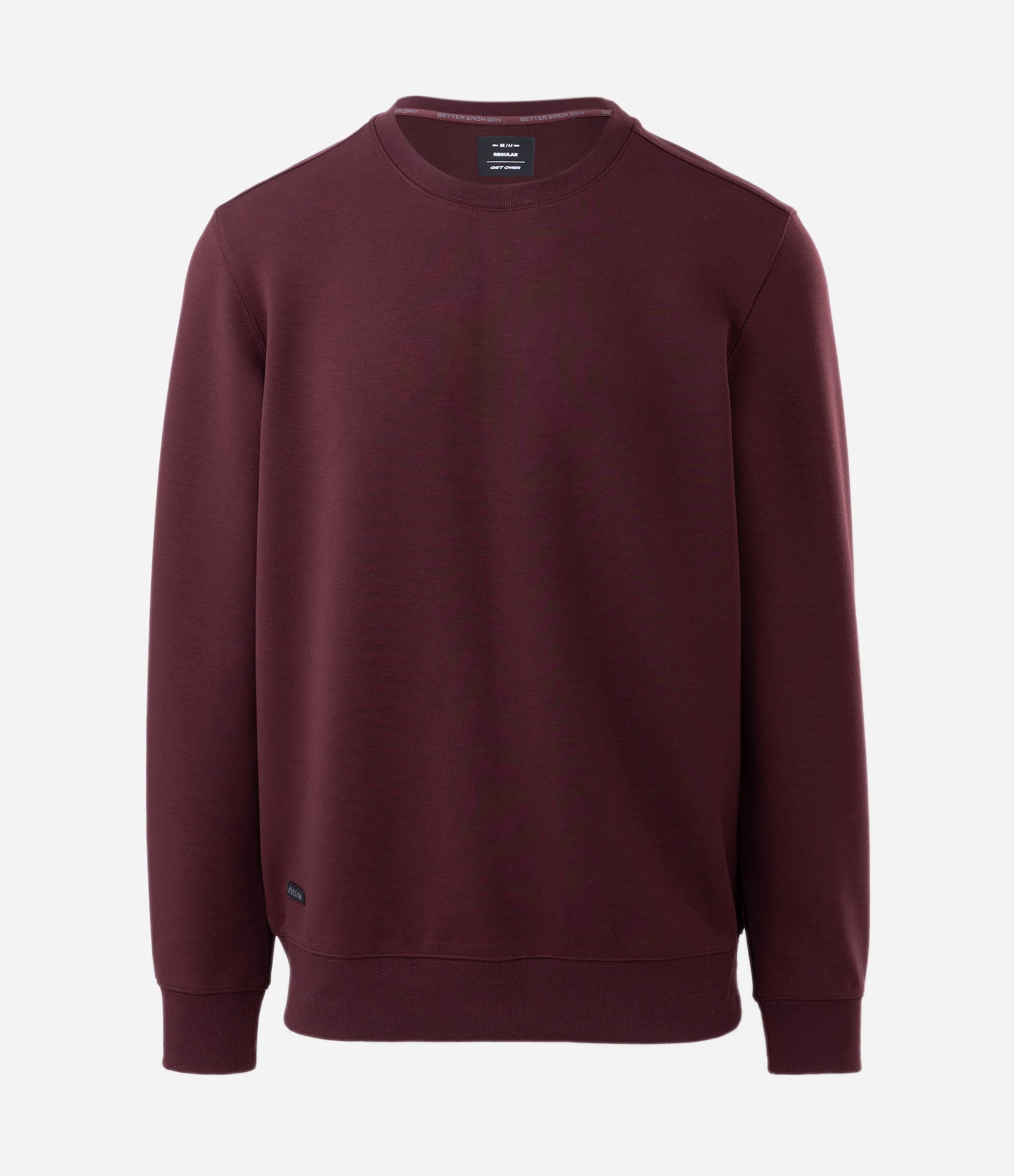 Casaco Fechado Esportivo com Punho Ajustado e Etiqueta Aplicada Bordô 5