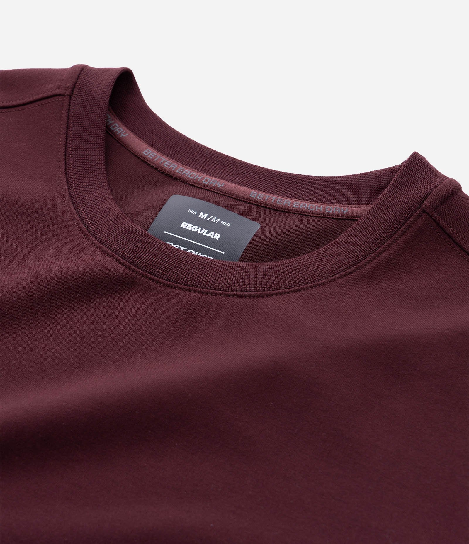 Casaco Fechado Esportivo com Punho Ajustado e Etiqueta Aplicada Bordô 8