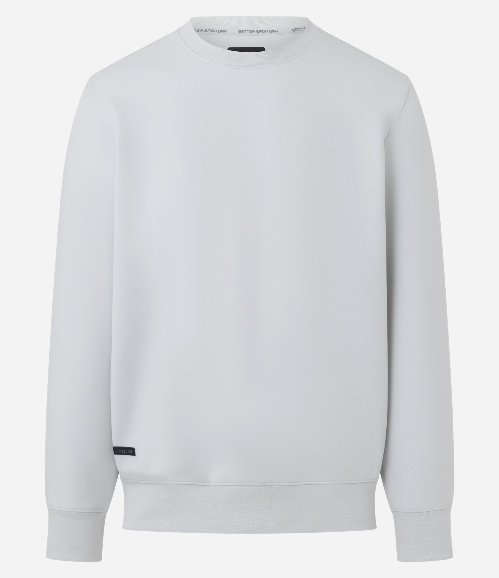 Casaco Fechado Esportivo com Punho Ajustado e Etiqueta Aplicada Branco 1