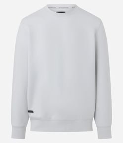 Casaco Fechado Esportivo com Punho Ajustado e Etiqueta Aplicada