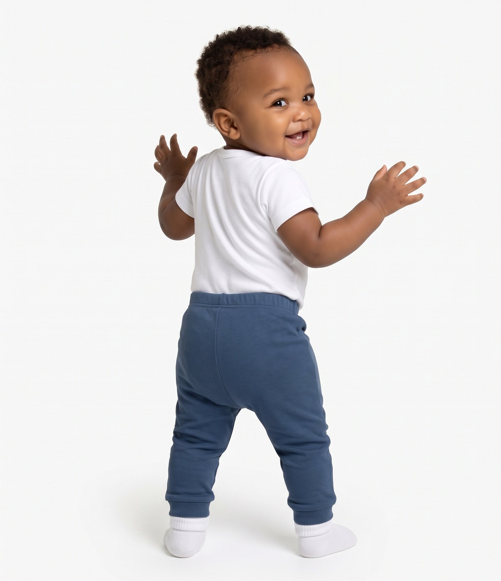 Kit 02 Bodies Básicos em Suedine com Gola Americana - Tam RN a 18 meses Branco/Bege Claro 7