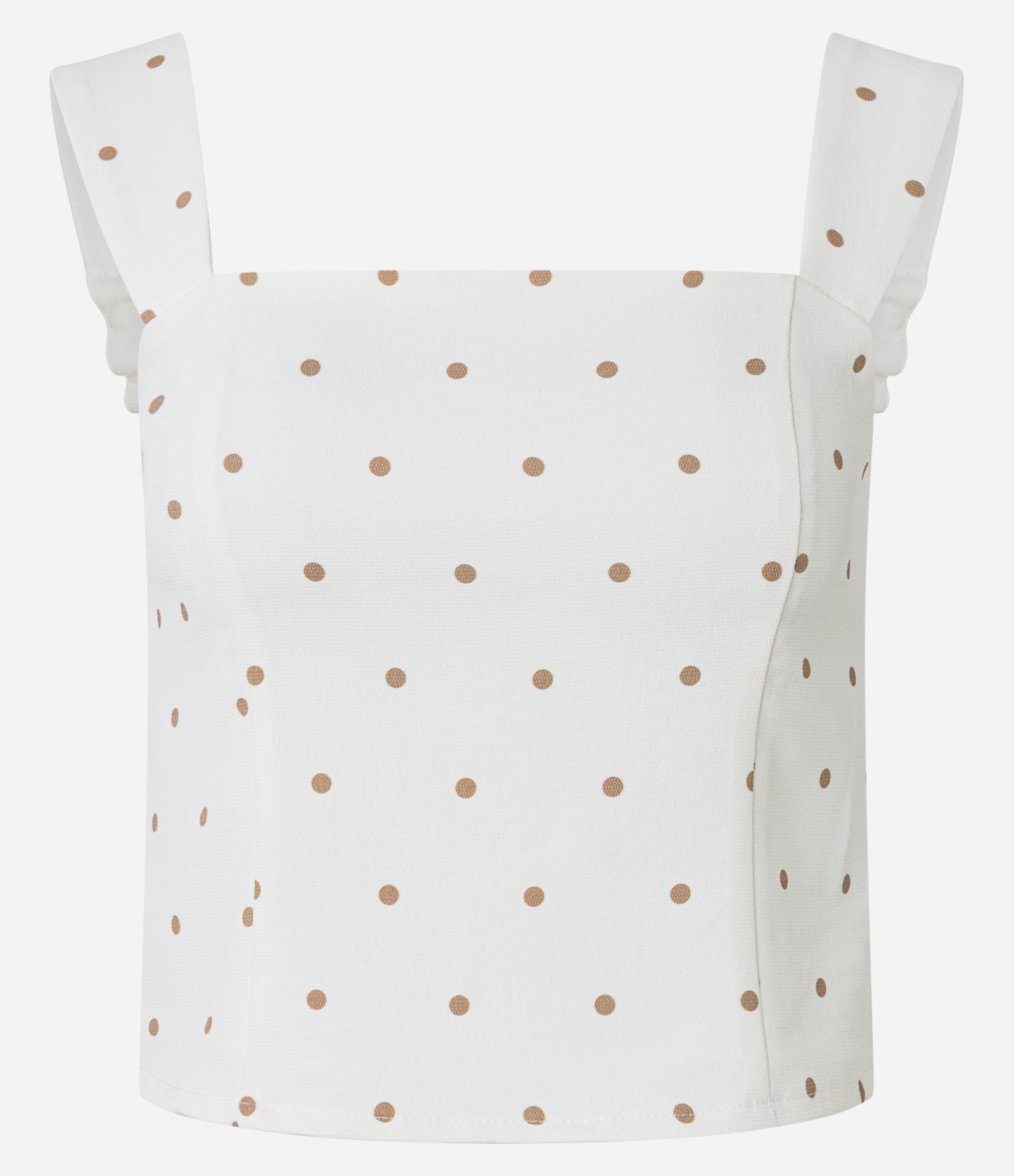 Blusa Texturizado em Piquet com Alça Larga e Estampa Poá Branco 5