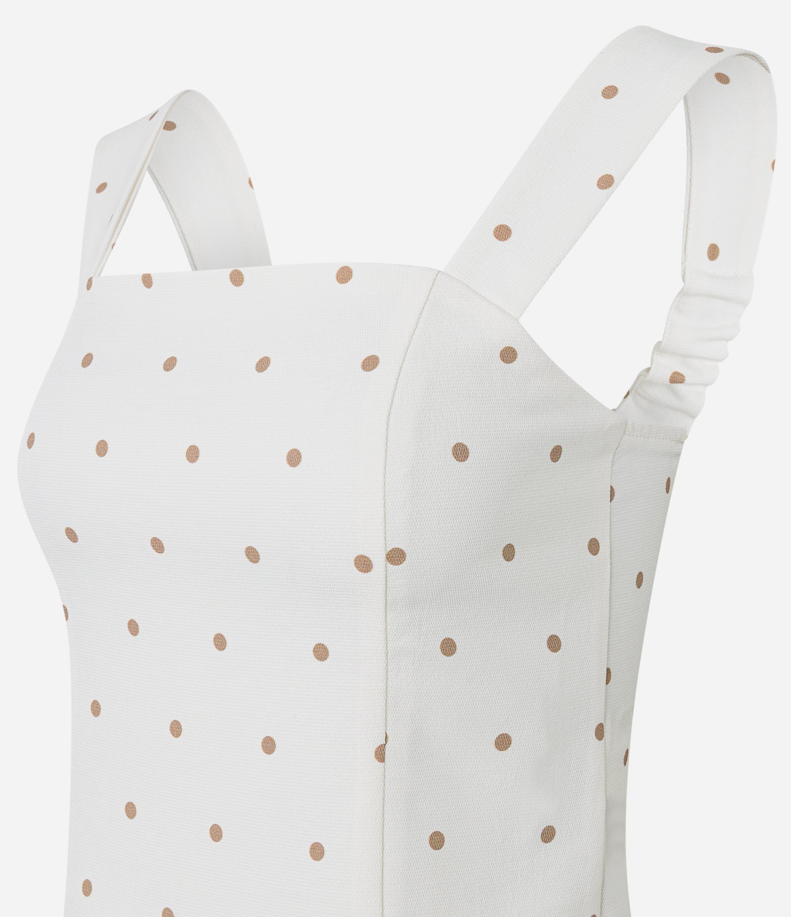 Blusa Texturizado em Piquet com Alça Larga e Estampa Poá Branco 6