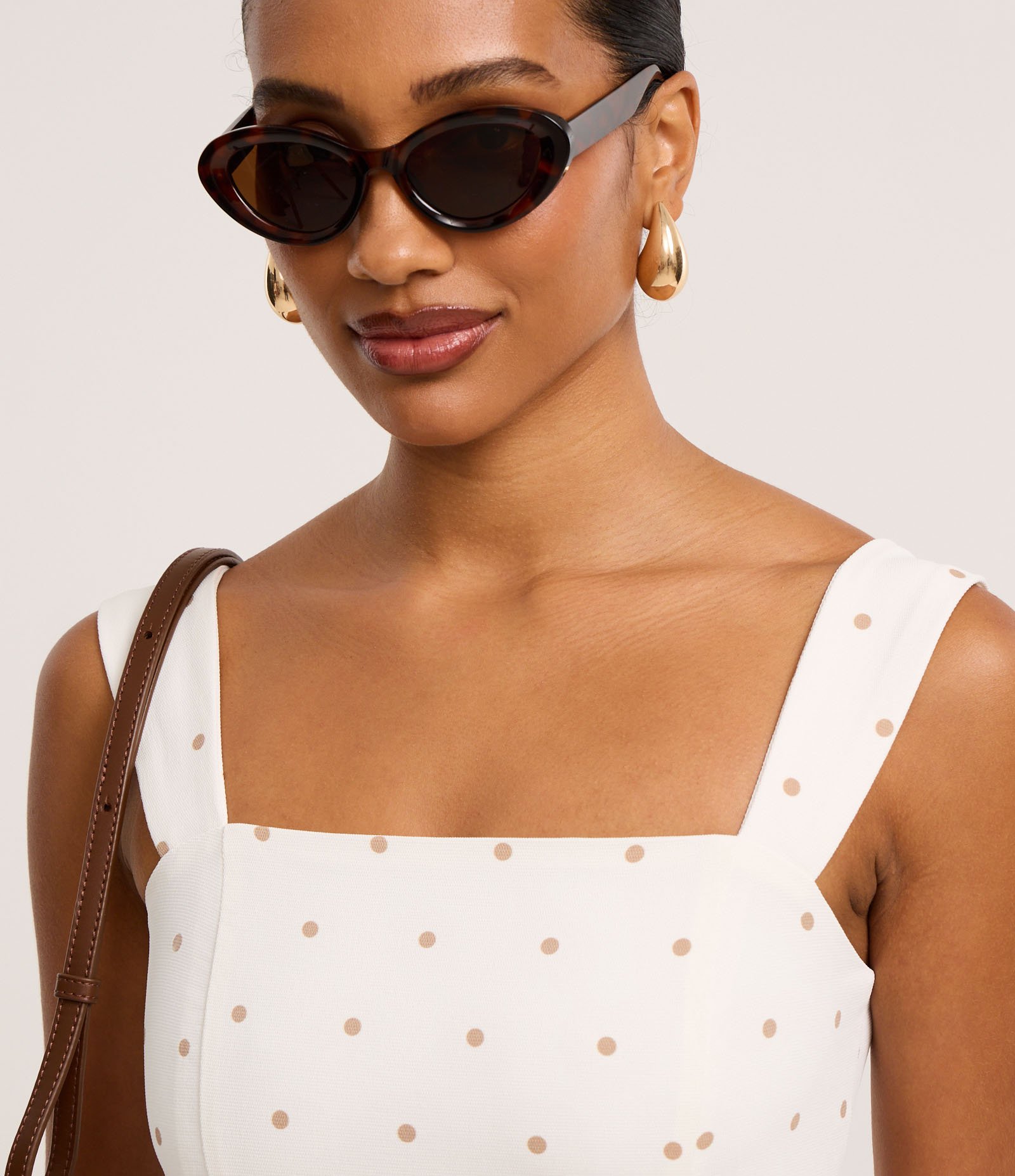 Blusa Texturizado em Piquet com Alça Larga e Estampa Poá Branco 4