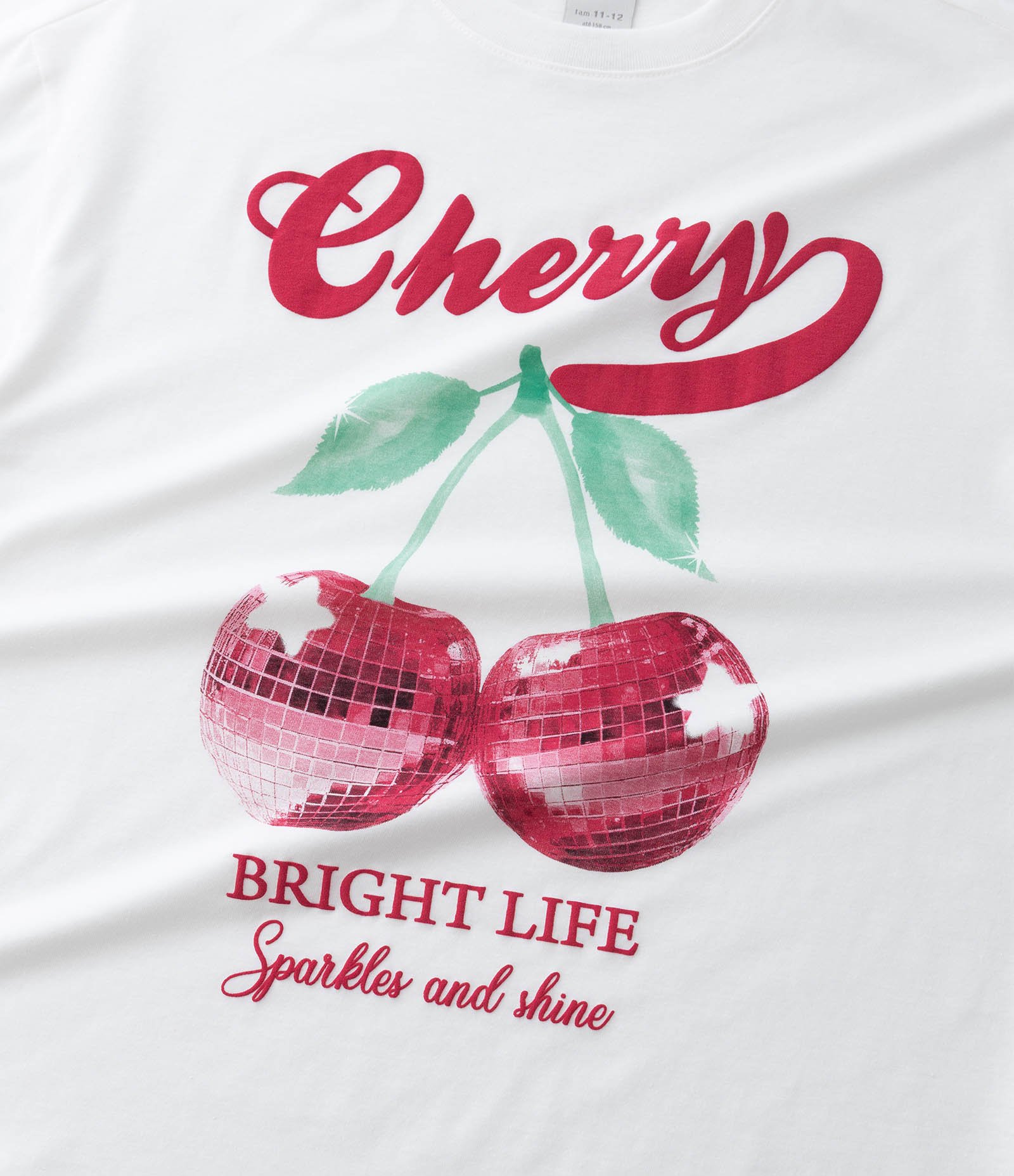 Camiseta Infantil Over com Estampa de Cereja - Tam 1 a 16 Anos Branco 5