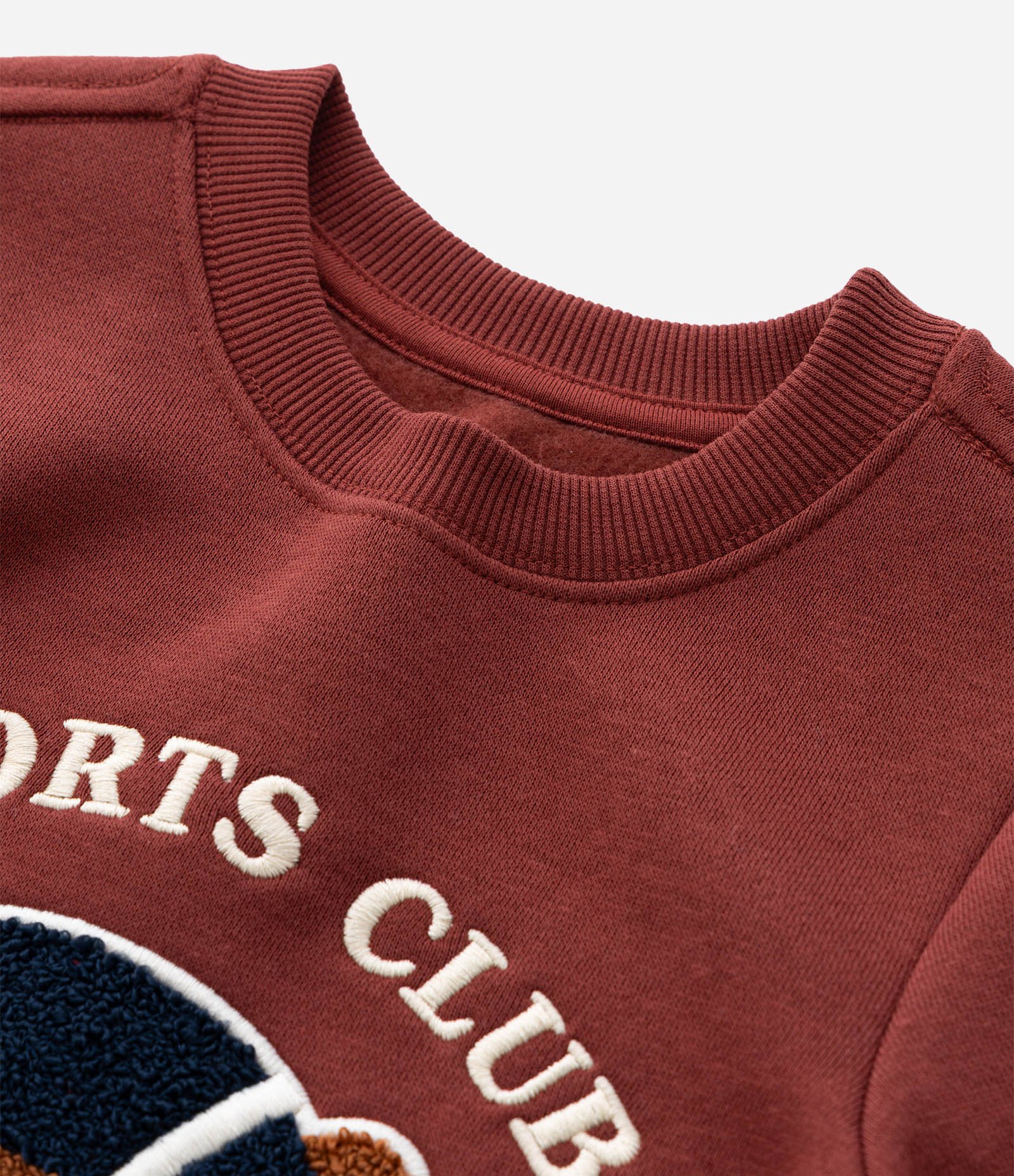 Casaco Infantil com Bordado Chenille Urso Sports Club – Tam 1 a 6 Anos Marrom Avermelhado 5