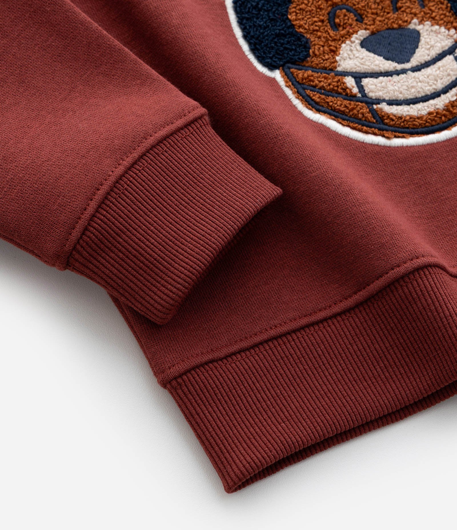 Casaco Infantil com Bordado Chenille Urso Sports Club – Tam 1 a 6 Anos Marrom Avermelhado 6