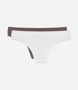 Kit 02 Calcinhas Biquini Básicas Seamless