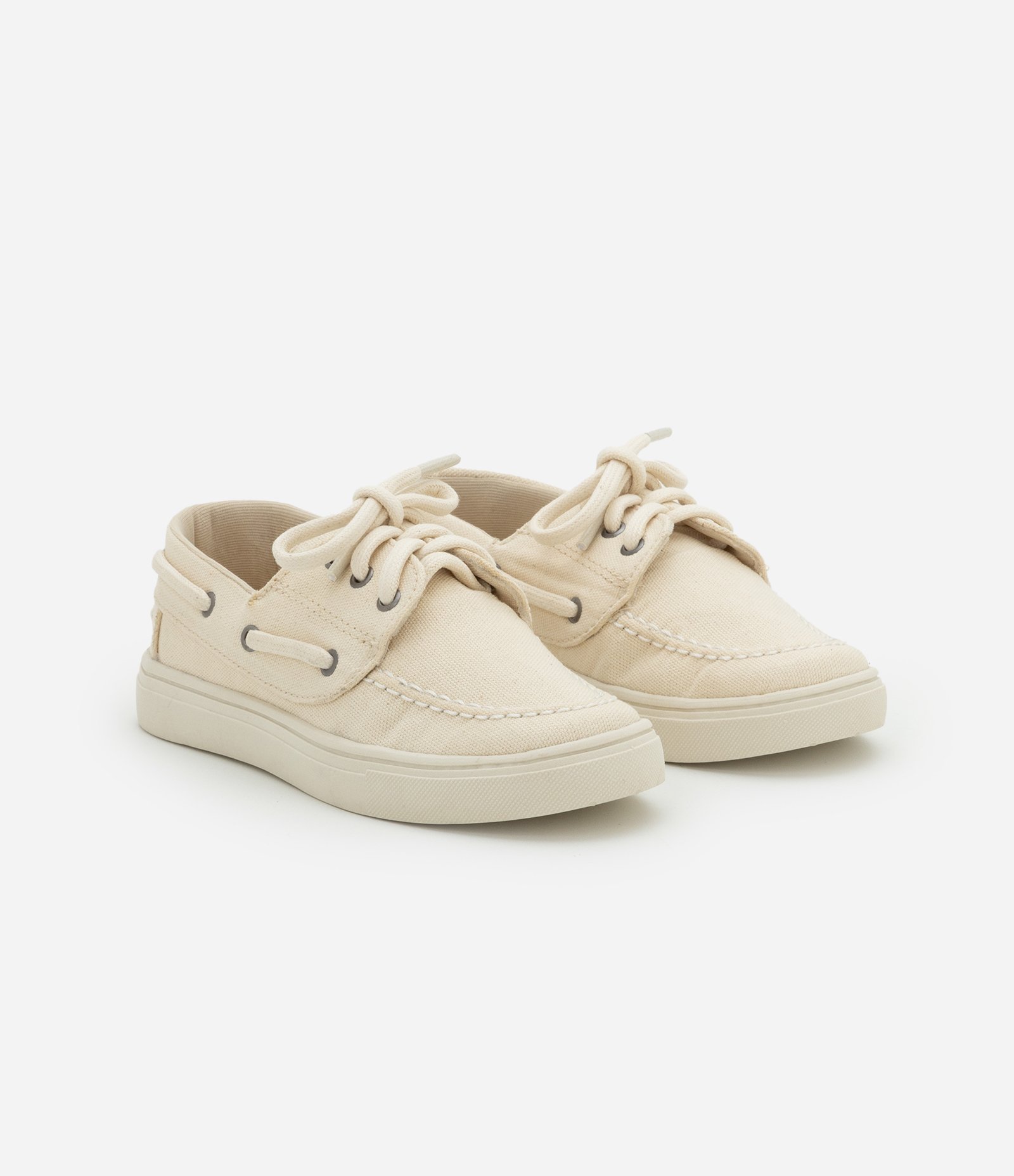 Sapato Dockside Infantil com Cadarço - Tam 28 ao 34 Off White 1