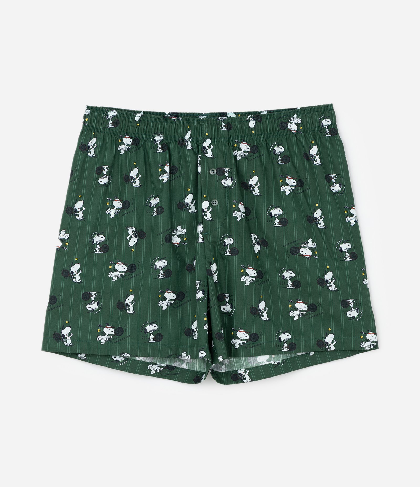 Cueca Samba-Canção em Algodão com Estampa Snoopy Atleta Verde 1