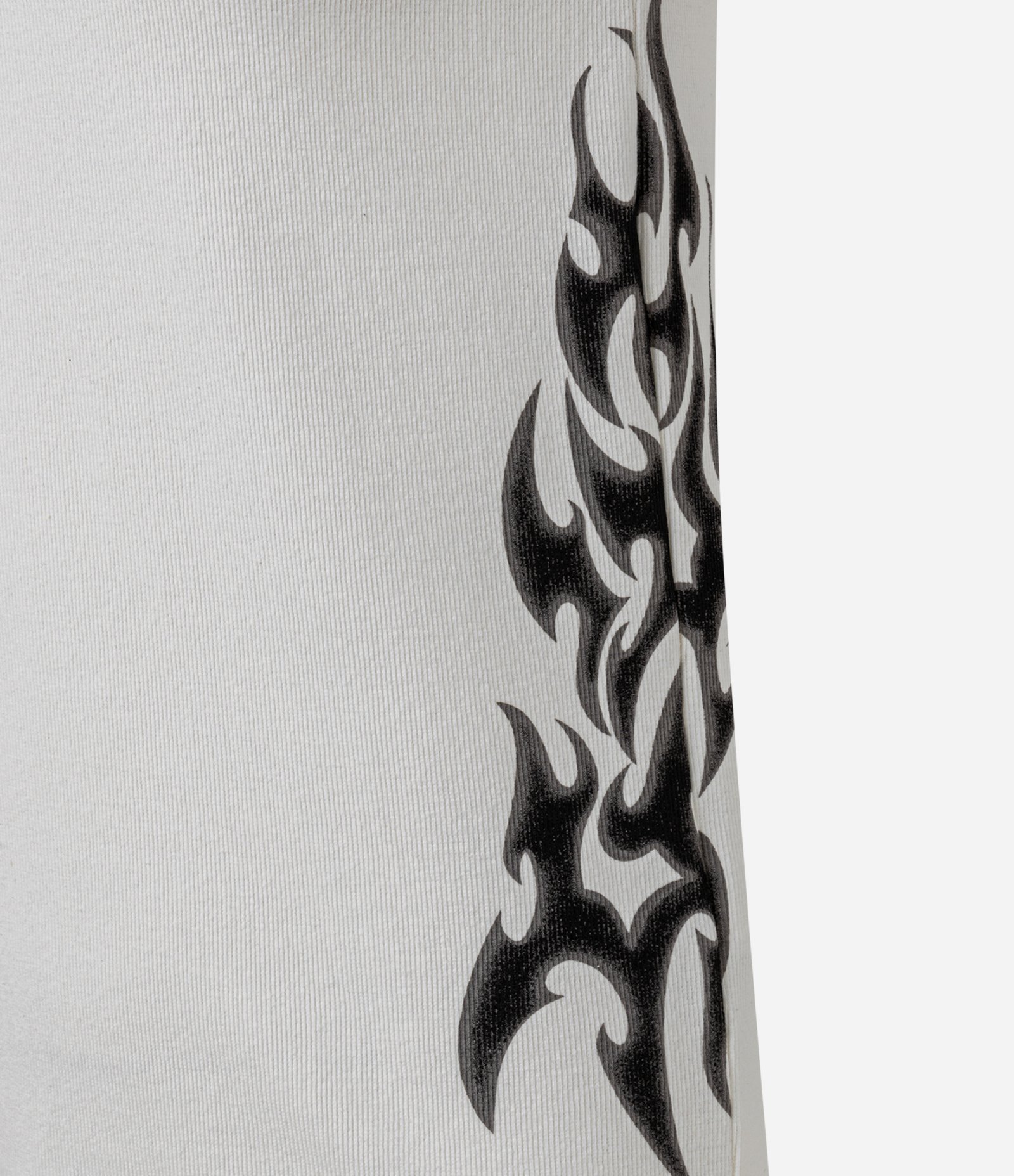 Regata Muscle em Ribana de  Algodão com Estampa Tribal Branco 9